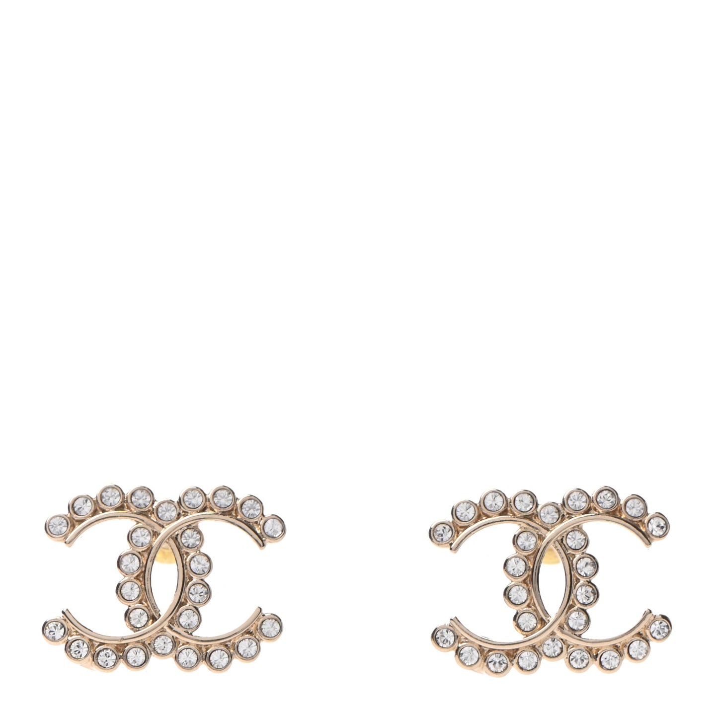 Crystal CC Earrings Gold