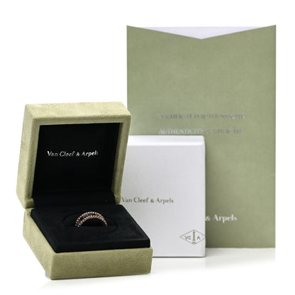 Van Cleef & Arpels 18K Rose Gold Perlee Signature Ring 50 5.25 6 of 6