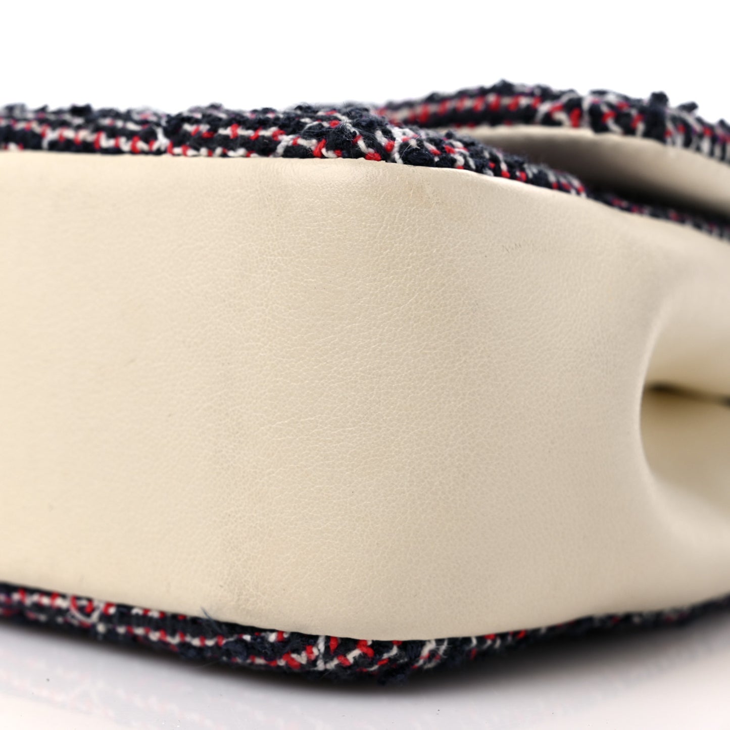 Tweed Quilted Medium Single Flap Blue Multicolor