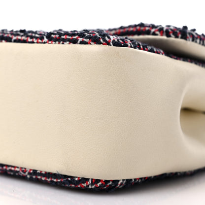 Chanel Tweed Quilted Medium Single Flap Blue Multicolor 9 of 12