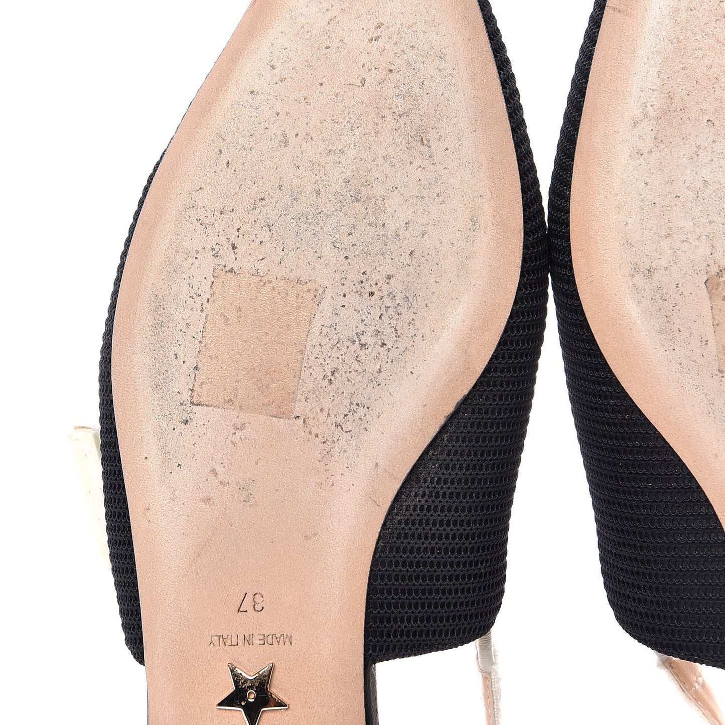 Technical Canvas Ribbon J'Adior Slingback Ballet Flats 37 Black
