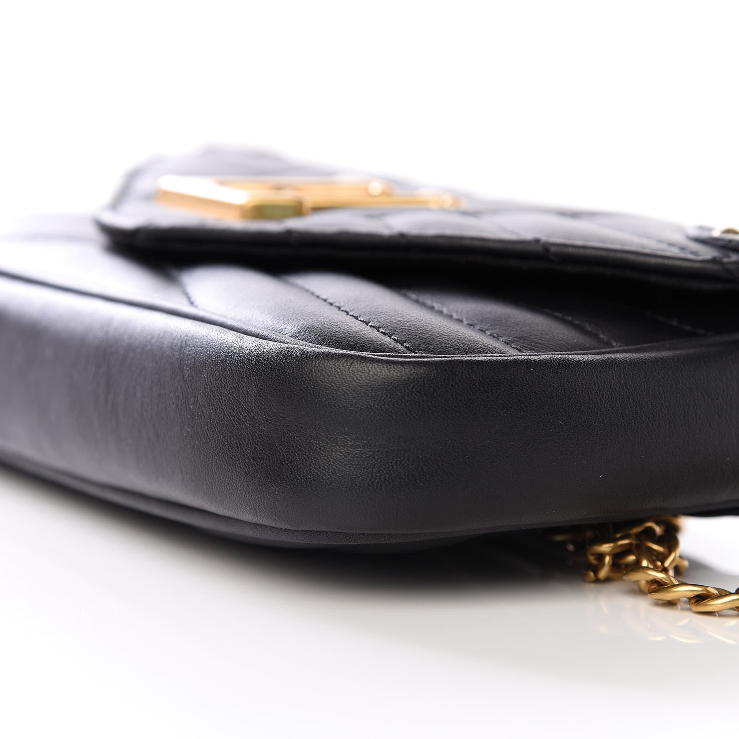 Louis Vuitton Calfskin New Wave Chain Pochette Black 8 of 10
