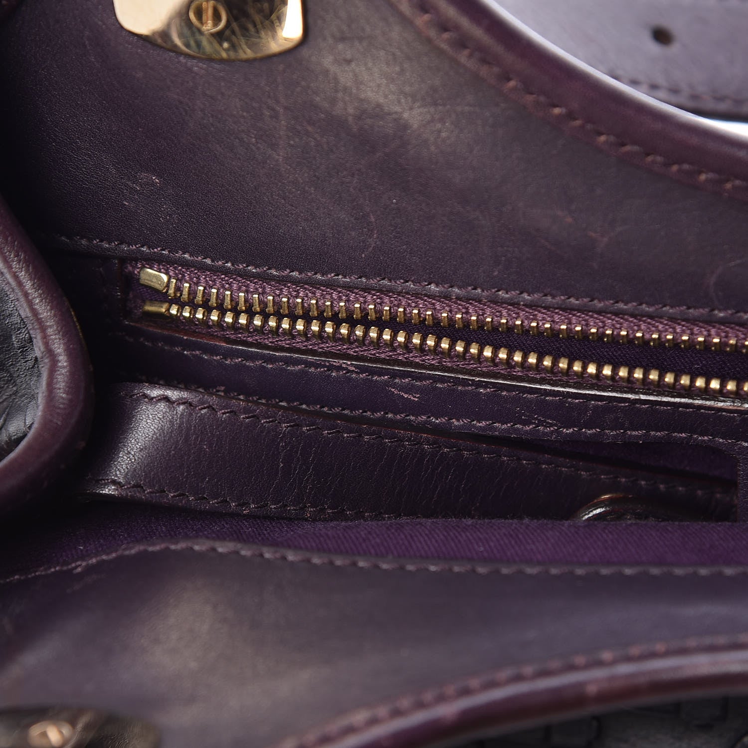 Gucci Calfskin Horsebit Embossed Shoulder Bag Purple 10 of 23
