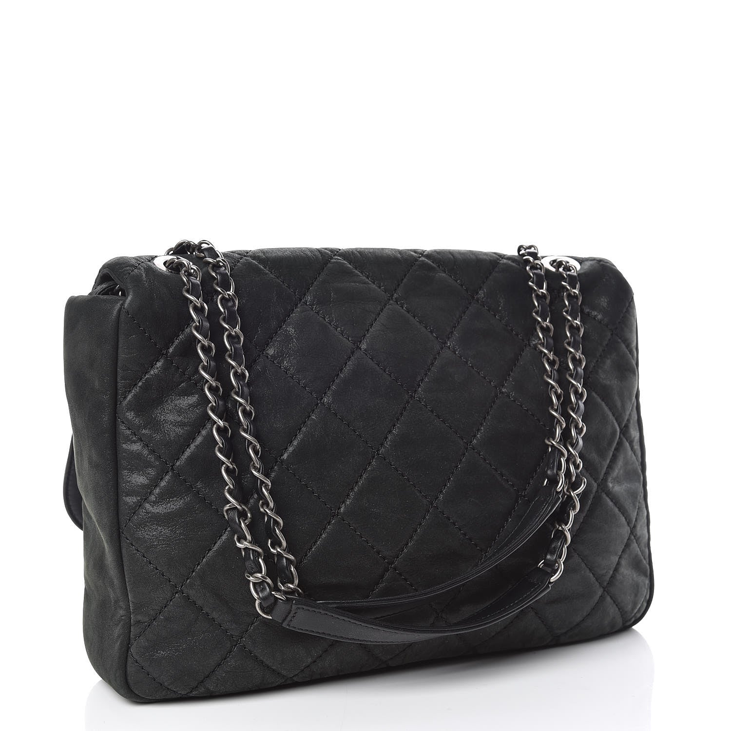 Chanel Iridescent Calfskin Jumbo In the Mix Double Flap Black 3 of 9