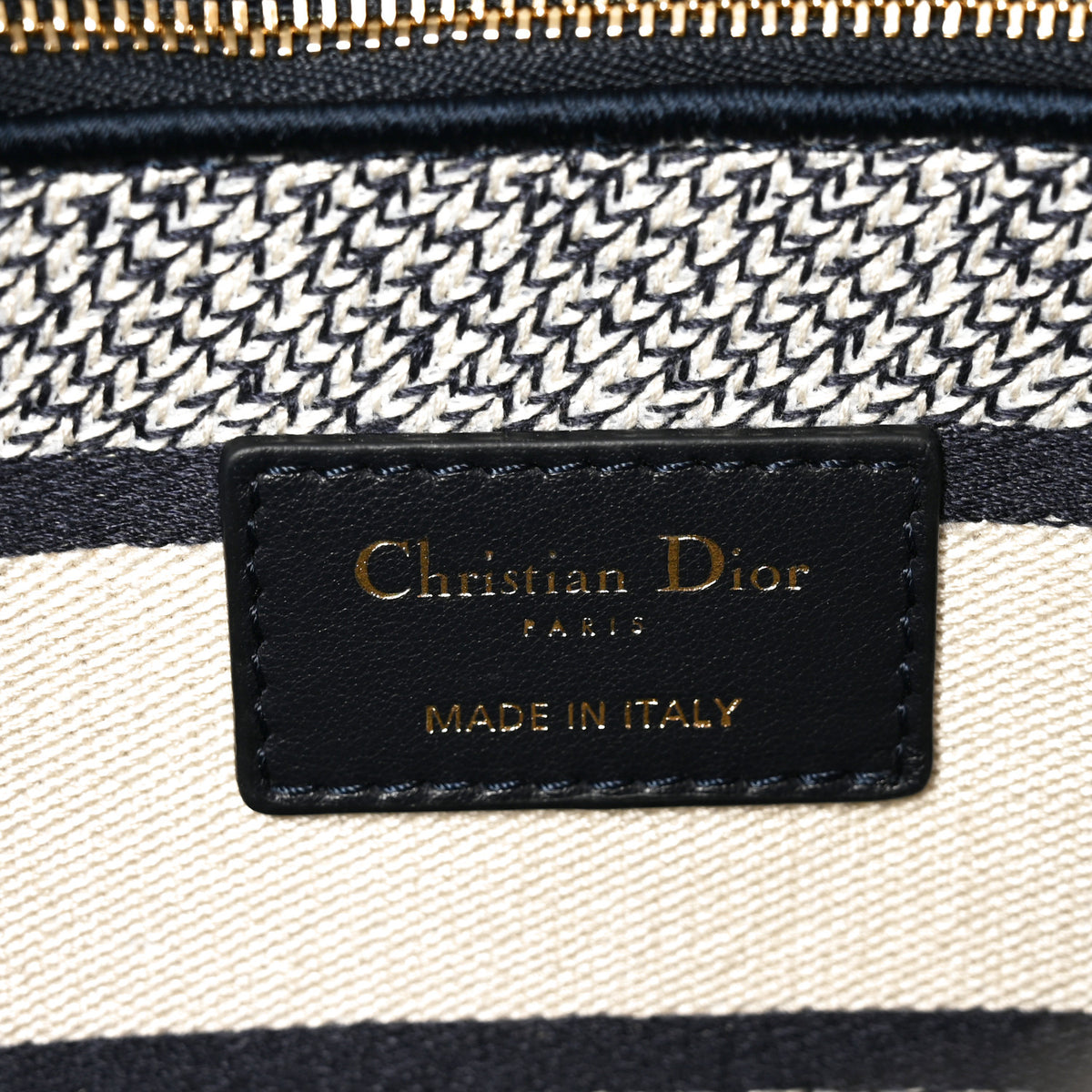Christian Dior Toile de Jouy Embroidered Large Lady D-Lite Navy 6 of 10
