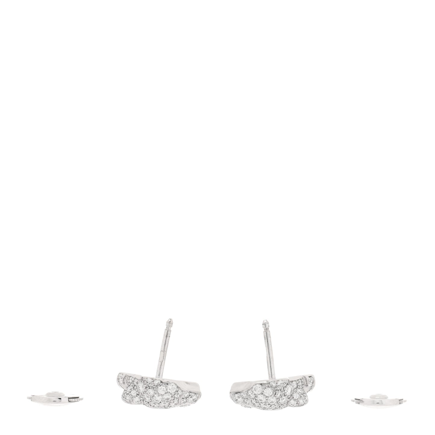 18K White Gold Diamond Onyx Emerald Panthere Earrings
