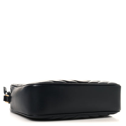 Saint Laurent Patent Mixed Matelasse Triquilt Small Monogram Satchel Black 3 of 10