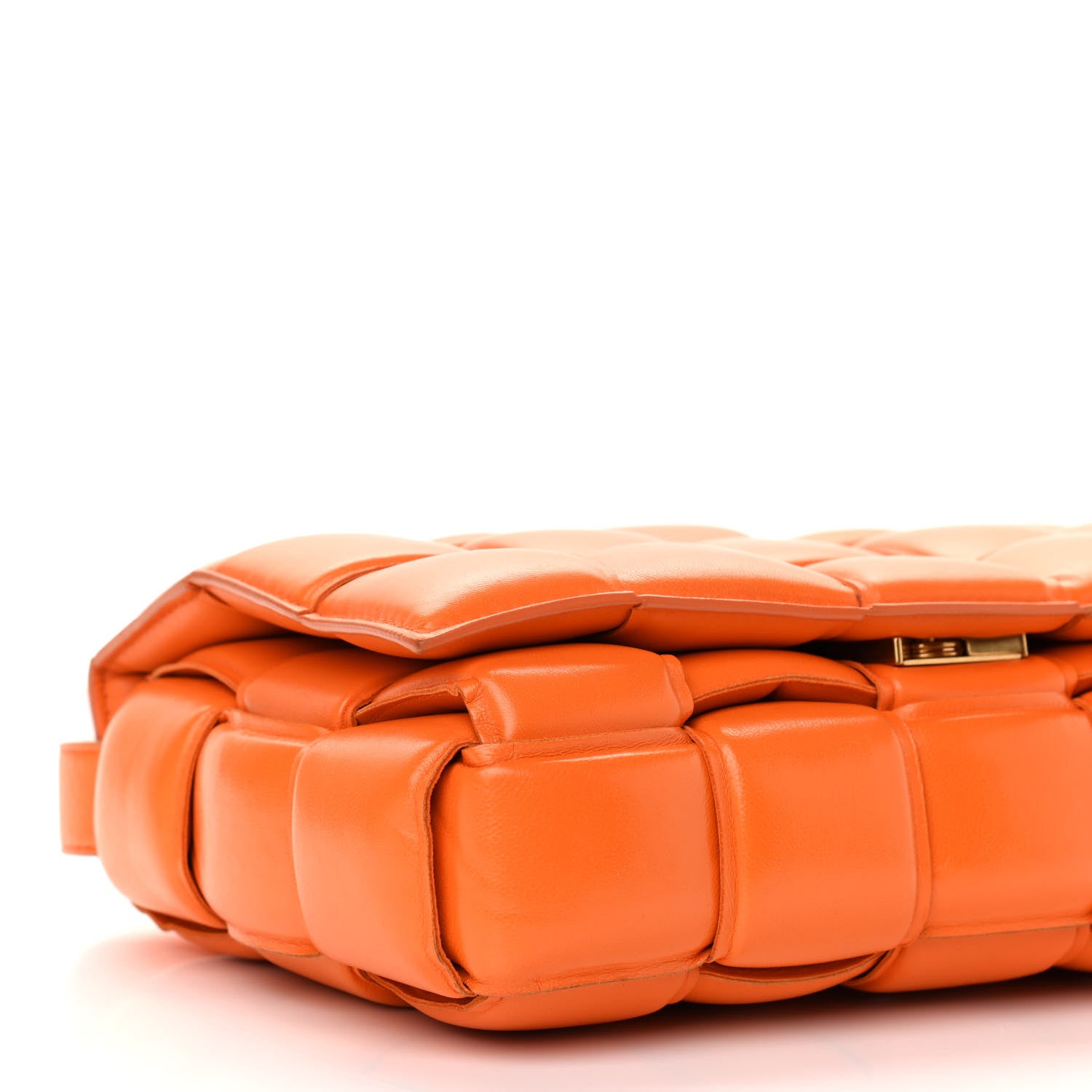 Bottega Veneta Nappa Maxi Intreccio Padded Cassette Crossbody Bag Orange 7 of 9