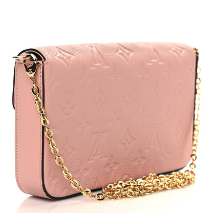 Louis Vuitton Empreinte Pochette Felicie Chain Wallet Rose Poudre 4 of 7