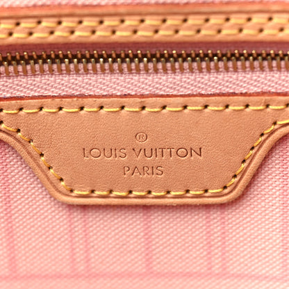 Louis Vuitton Damier Azur Neo Neverfull MM Rose Ballerine 6 of 12