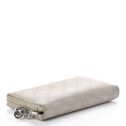 Gucci Guccissima Large Twins Zip Around Wallet White 4 of 17