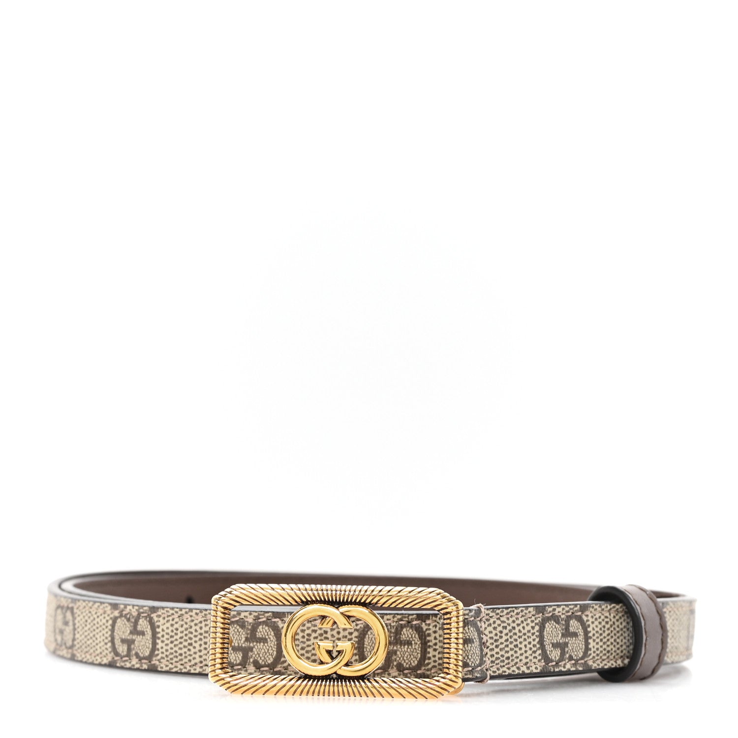 Gucci GG Supreme Monogram Plutone Calfskin Interlocking G Buckle