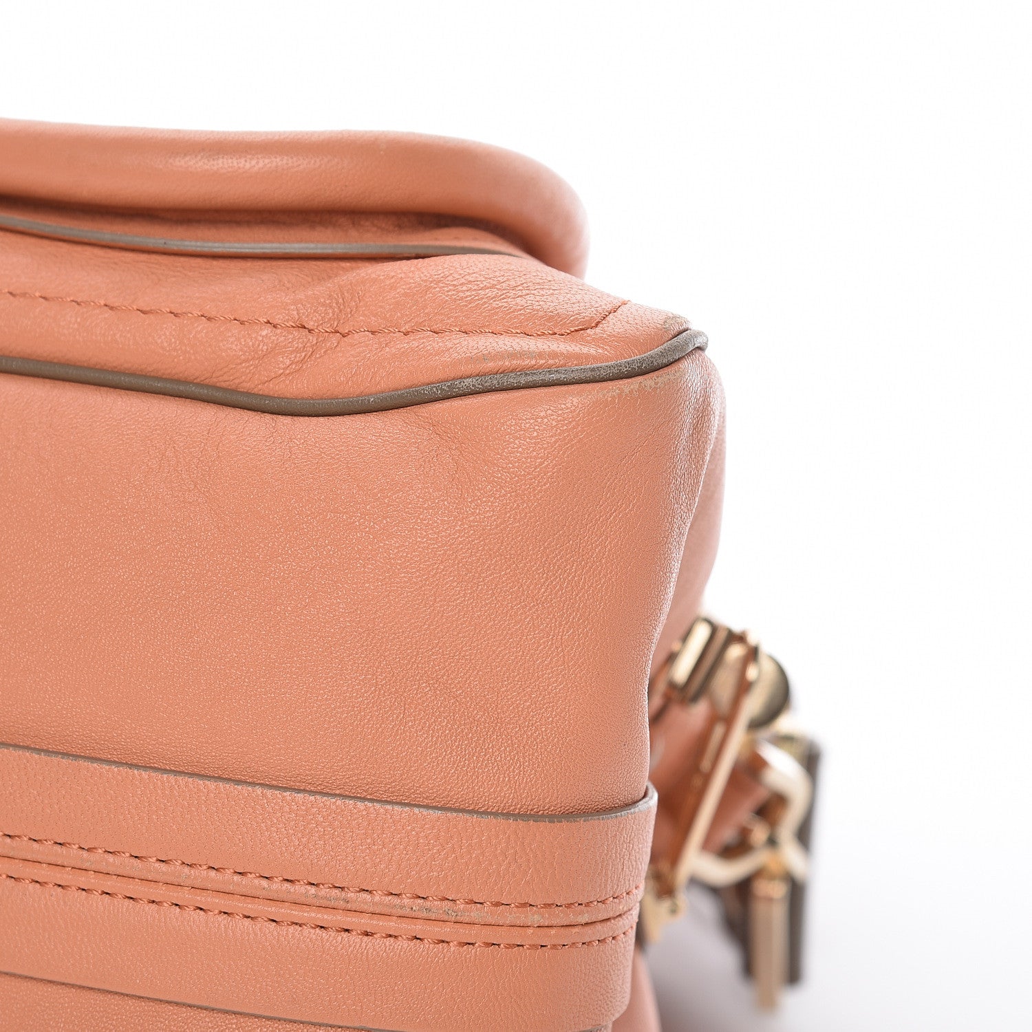 Chloe Calfskin Medium Military Paraty Peach Pink 19 of 20