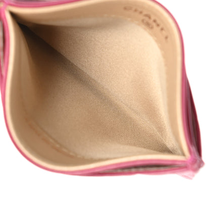Chanel Lambskin Camellia Embossed Card Holder Fuchsia 5 of 13