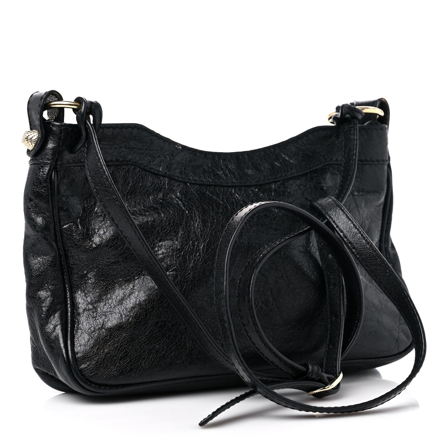 Agneau Giant 12 Gold Hardware Hip Black