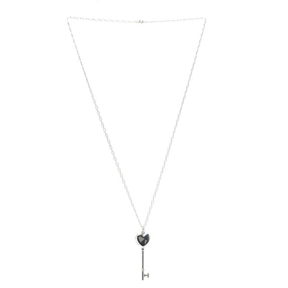 Tiffany Sterling Silver Heart Key Locket Pendant Necklace 3 of 6