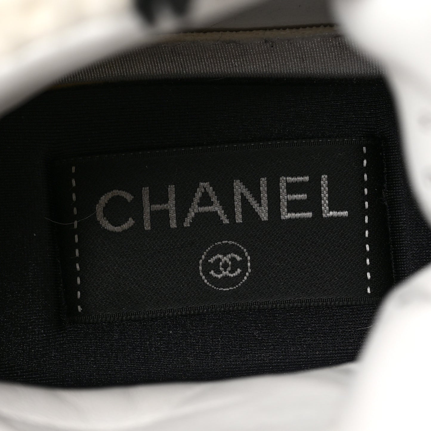Shearling Suede CC High Top Sneakers 36.5 Black White