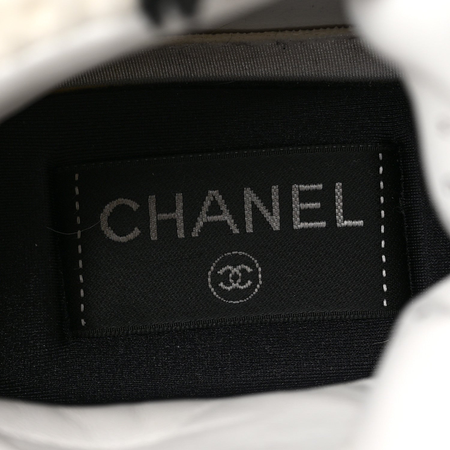 Chanel Shearling Suede CC High Top Sneakers 36.5 Black White 7 of 8