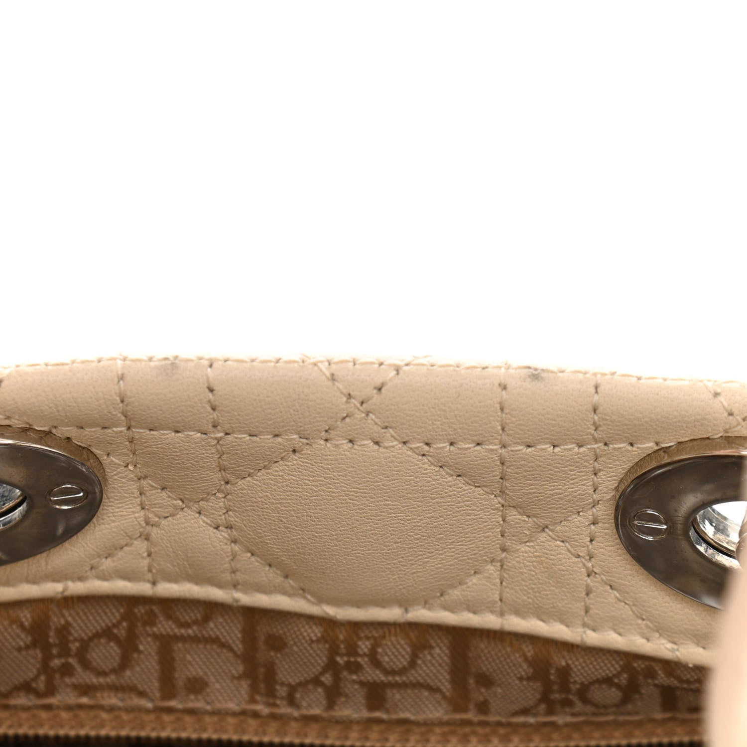 Christian Dior Lambskin Cannage Small Soft Lady Dior Beige 13 of 14