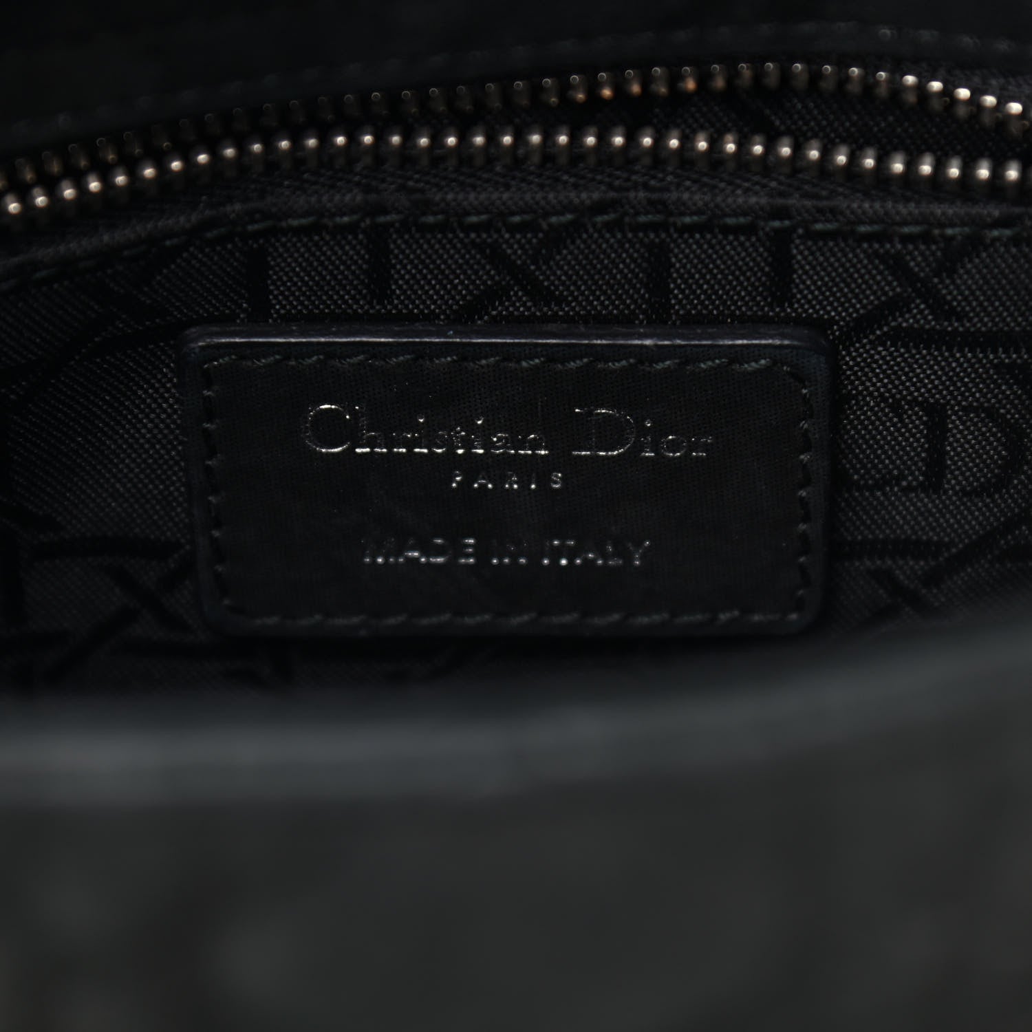 Christian Dior Metallic Calfskin Cannage Mini Lady Dior Black 5 of 8
