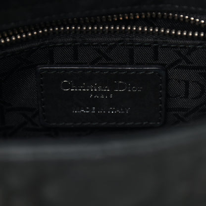 Christian Dior Metallic Calfskin Cannage Mini Lady Dior Black 5 of 8