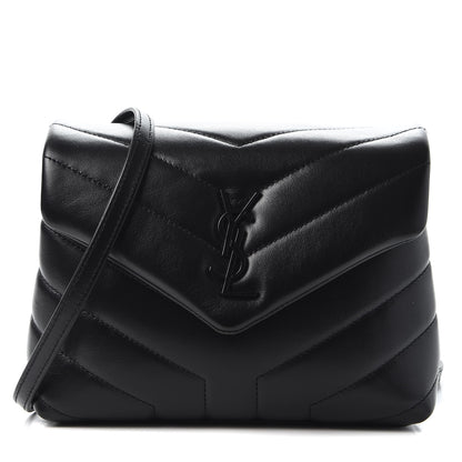 Saint Laurent Calfskin Y Quilted Monogram Toy Loulou Crossbody Bag Black 1 of 10