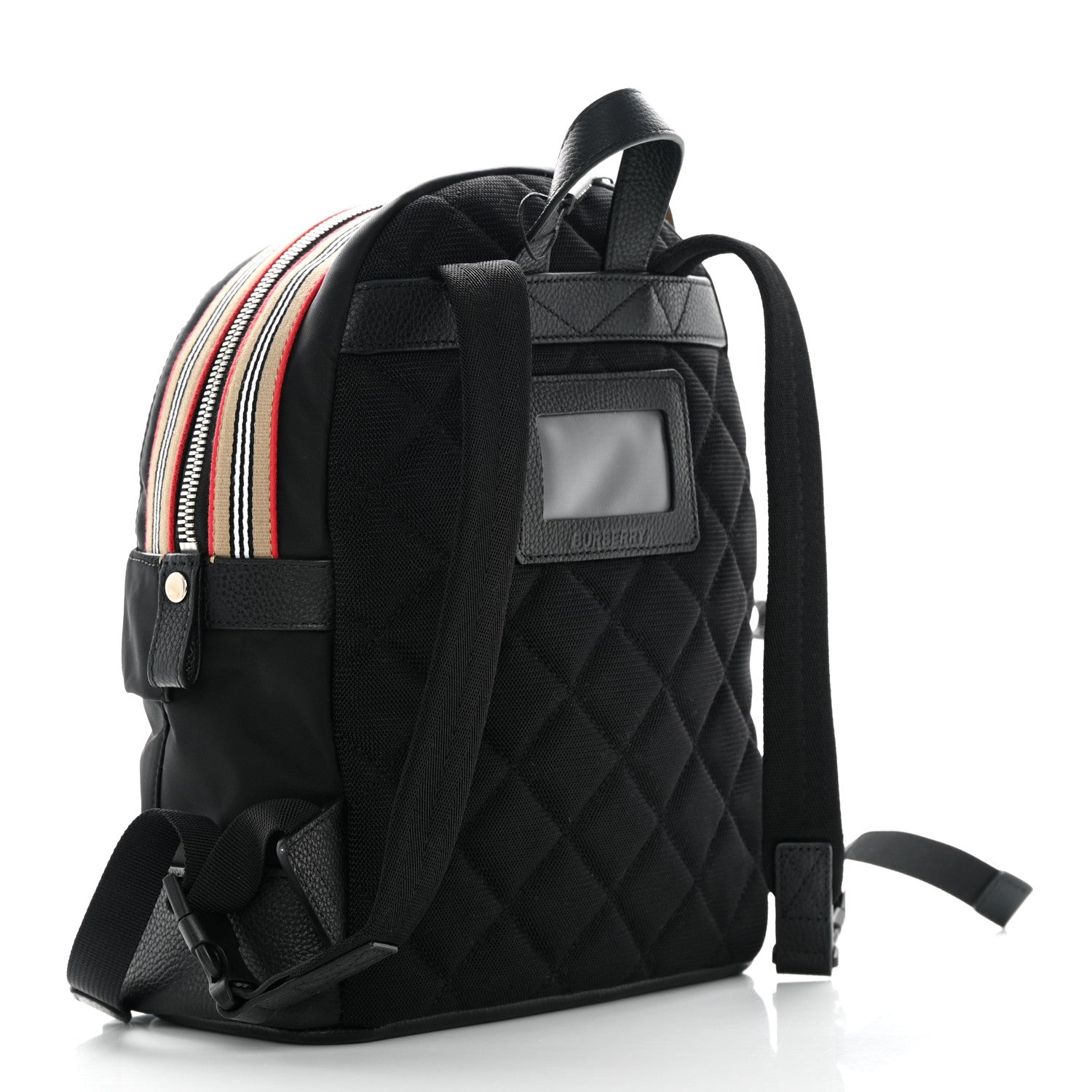Burberry Econyl Logo Print Check Childrens Nico Backpack Black 3 of 12