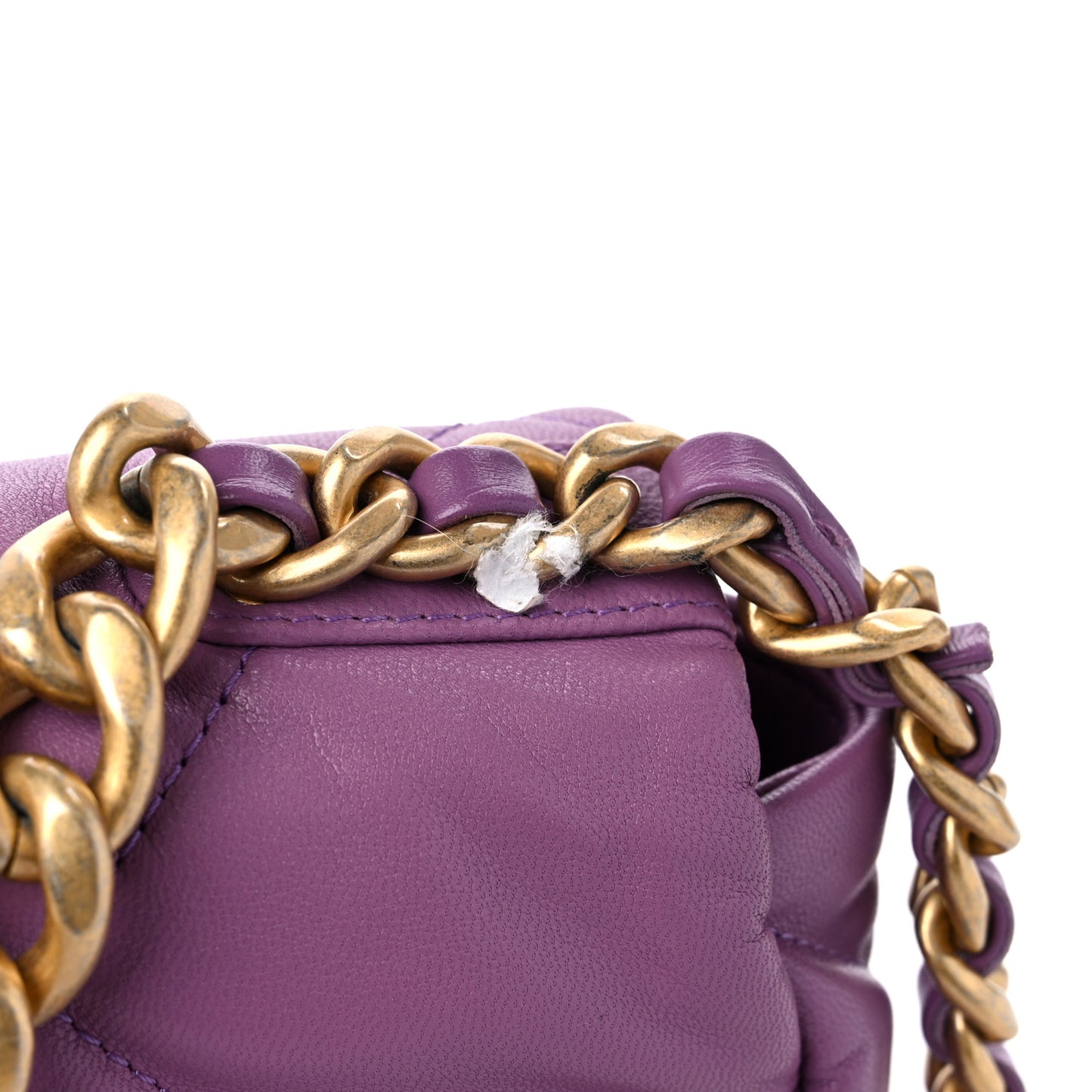 Goatskin Quilted Medium Chanel 19 Flap Violet Purple