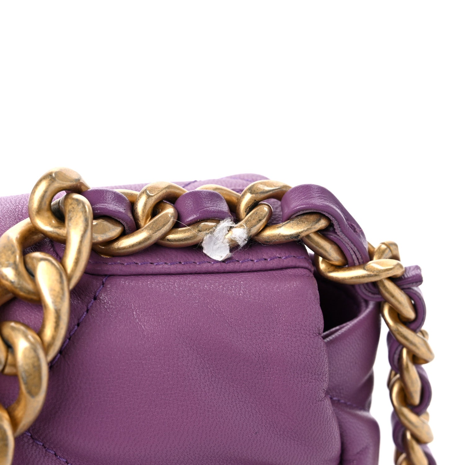 Chanel Goatskin Quilted Medium Chanel 19 Flap Violet Purple 10 of 10
