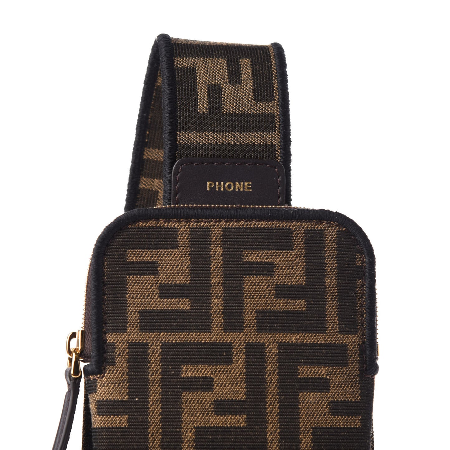 Fabric Jacquard FF 1974 Cell Pocket Strap You Tobacco Moro Black