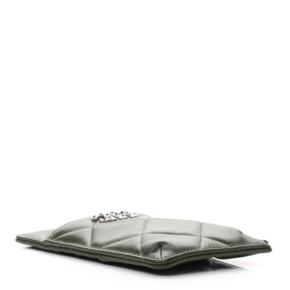 Chanel Lambskin Quilted Chanel 19 Phone and Card Holder Khaki 4 of 8