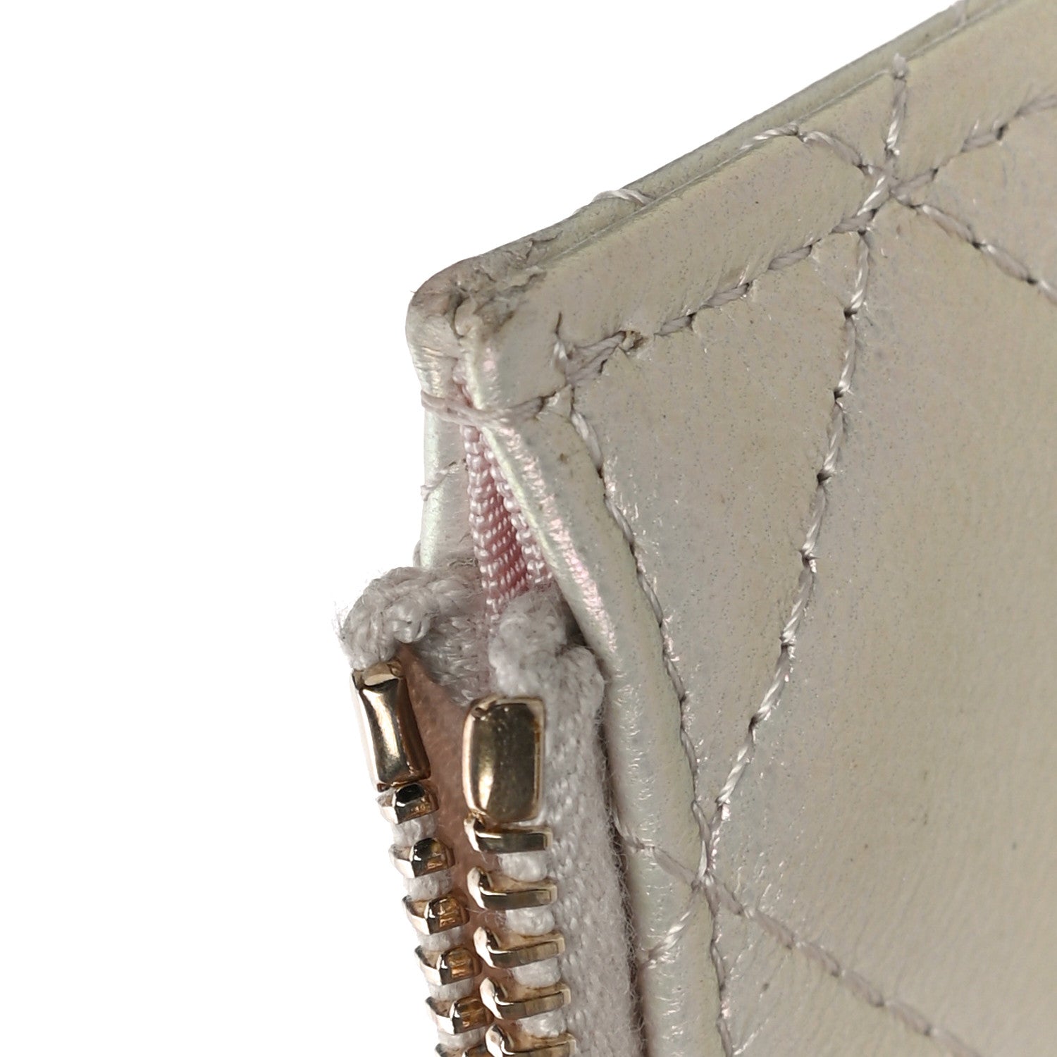 Chanel Iridescent Lambskin Quilted Classic iPhone Pouch Ivory 15 of 17