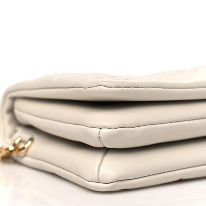 Louis Vuitton Lambskin Embossed Monogram Pochette Coussin Natural Cream 8 of 10