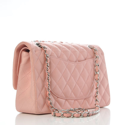 Chanel Lambskin Quilted Medium Double Flap Light Pink 3 of 14