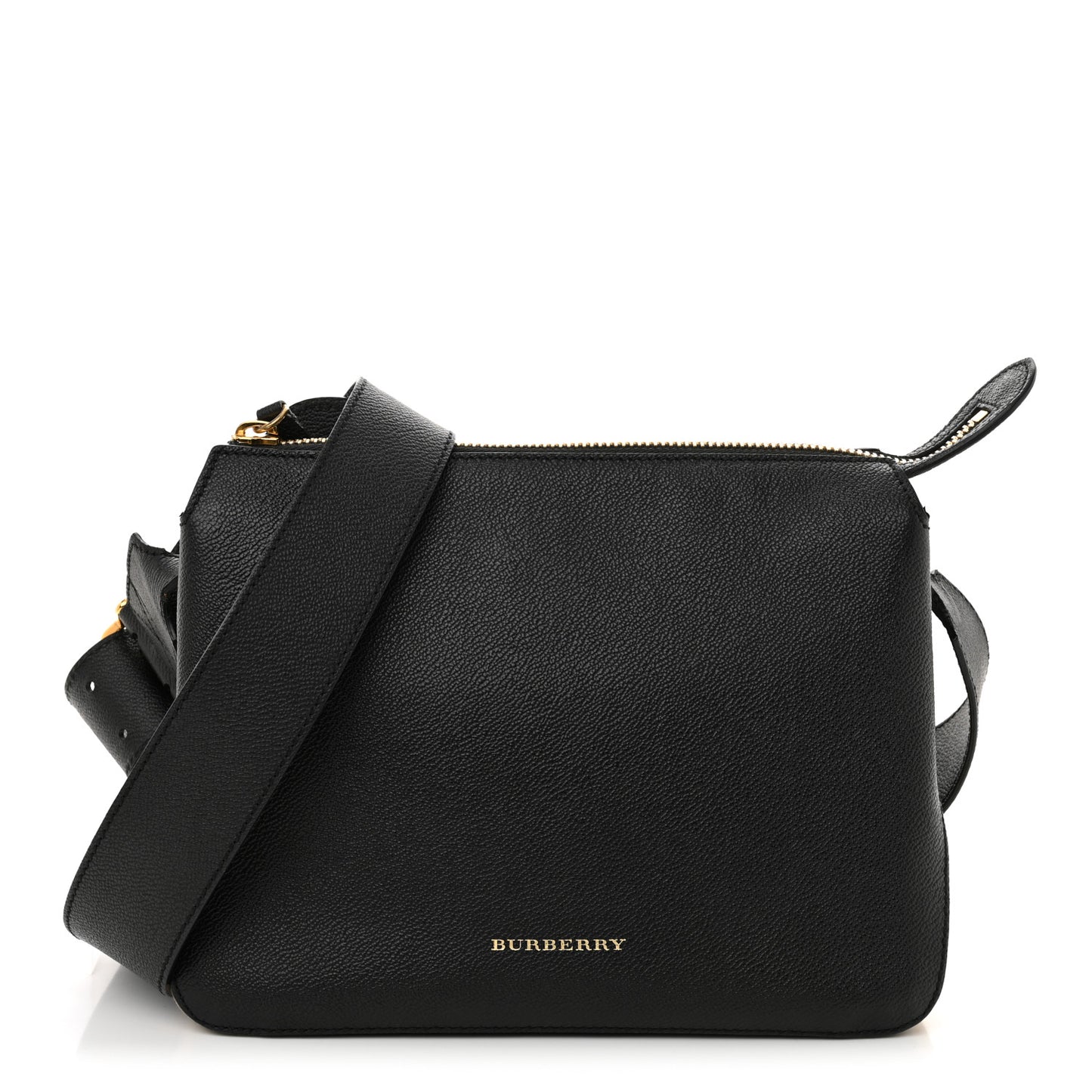 Soft Grain Calfskin House Check Small Helmsley Crossbody Black