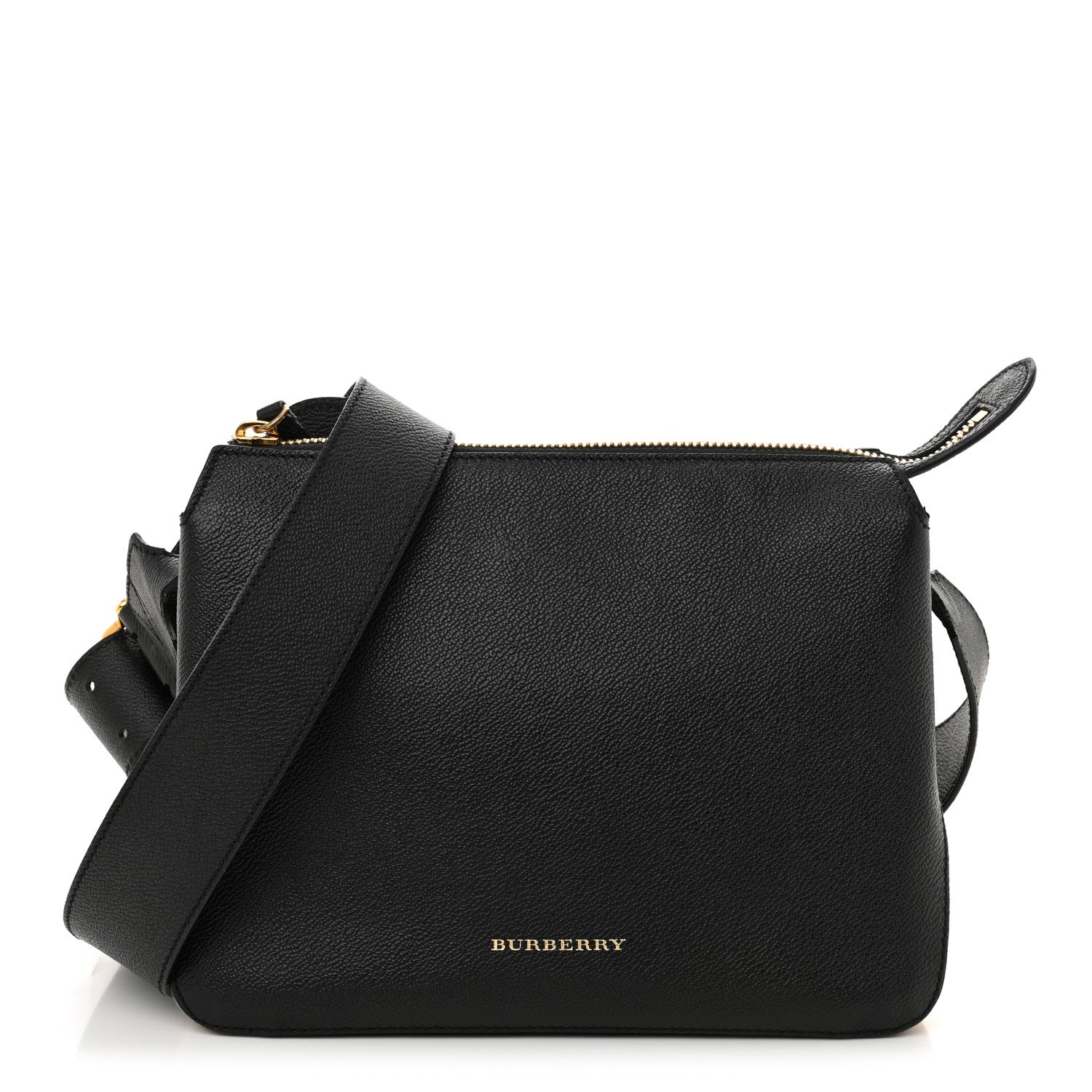Burberry Soft Grain Calfskin House Check Small Helmsley Crossbody Black 1 of 10