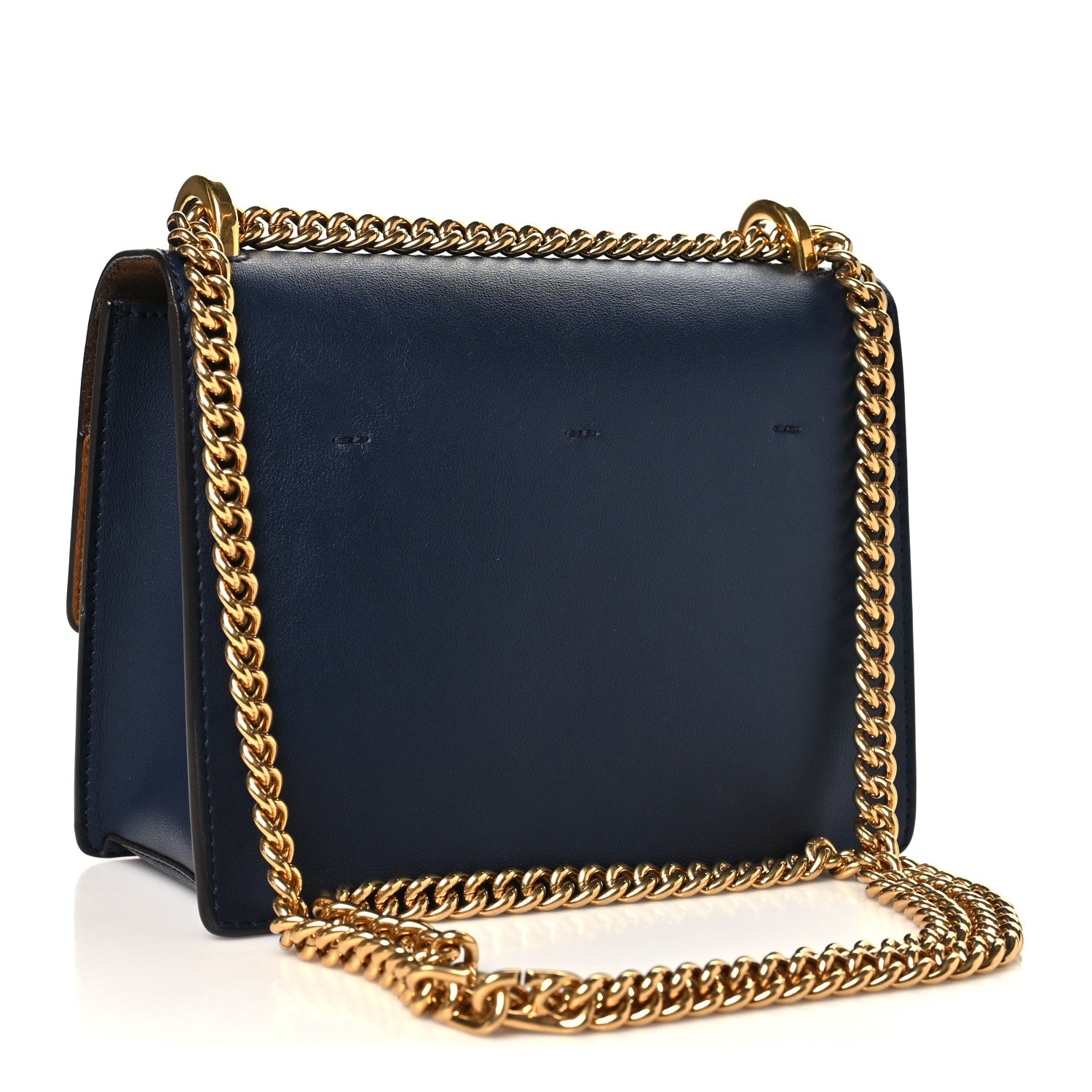 Fendi Vitello Grace Matte Small Kan U Shoulder Bag Midnight 2 of 9