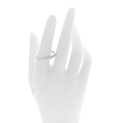 Tiffany 18K White Gold Lock Ring 60 9 2 of 5