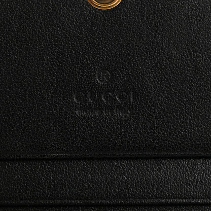 Gucci Calfskin Matelasse GG Marmont Card Case Wallet Black 6 of 9