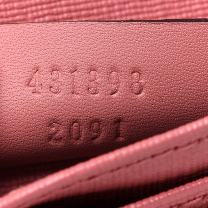 Gucci GG Supreme Monogram Face Embroidered Card Case Wallet Pink 7 of 9