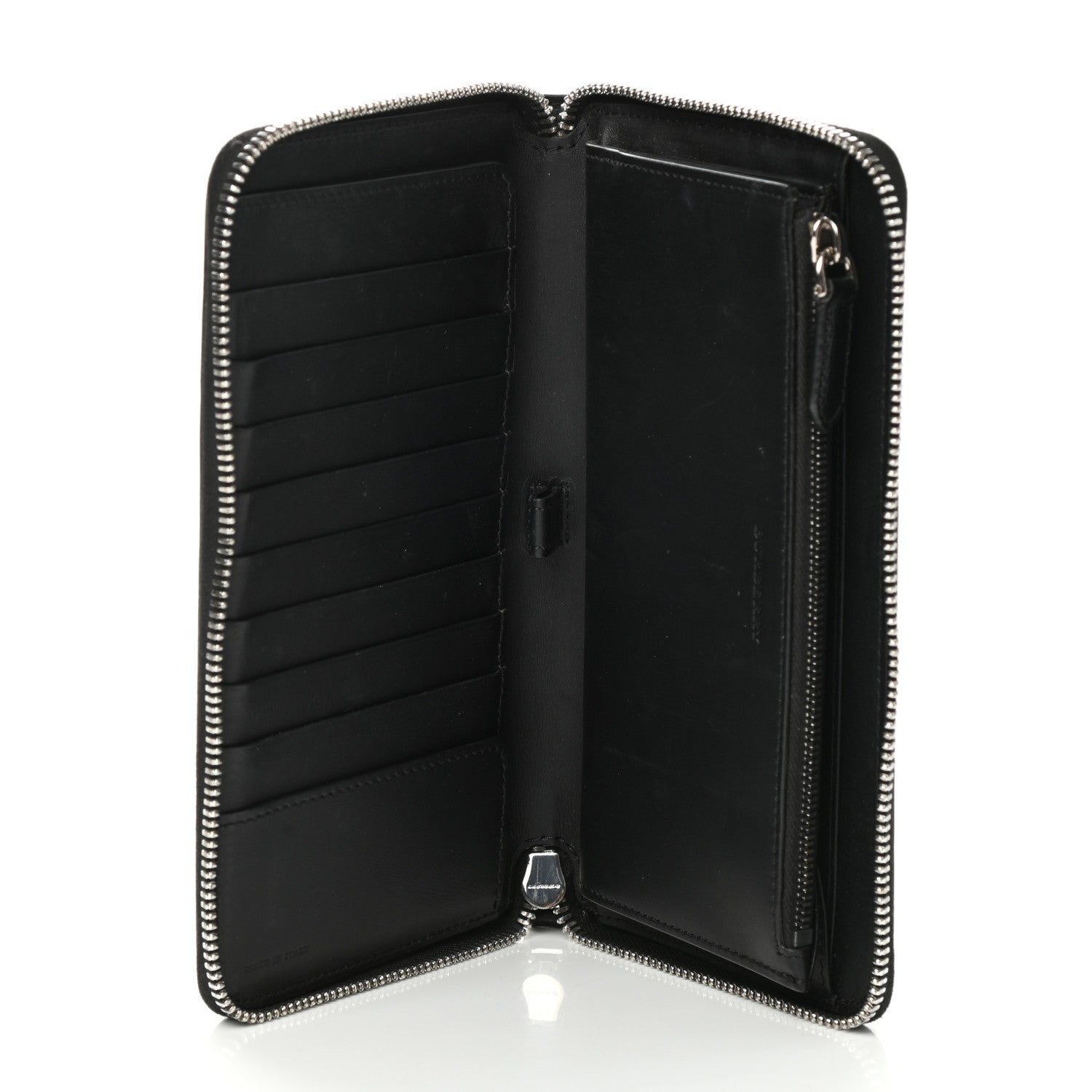 Burberry London Grainy Calfskin Renfrew Long Zip Around Wallet Black 7 of 11