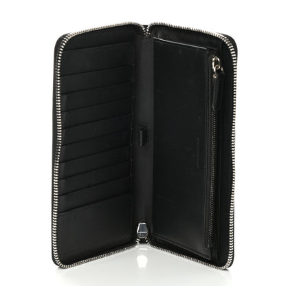 Burberry London Grainy Calfskin Renfrew Long Zip Around Wallet Black 7 of 11
