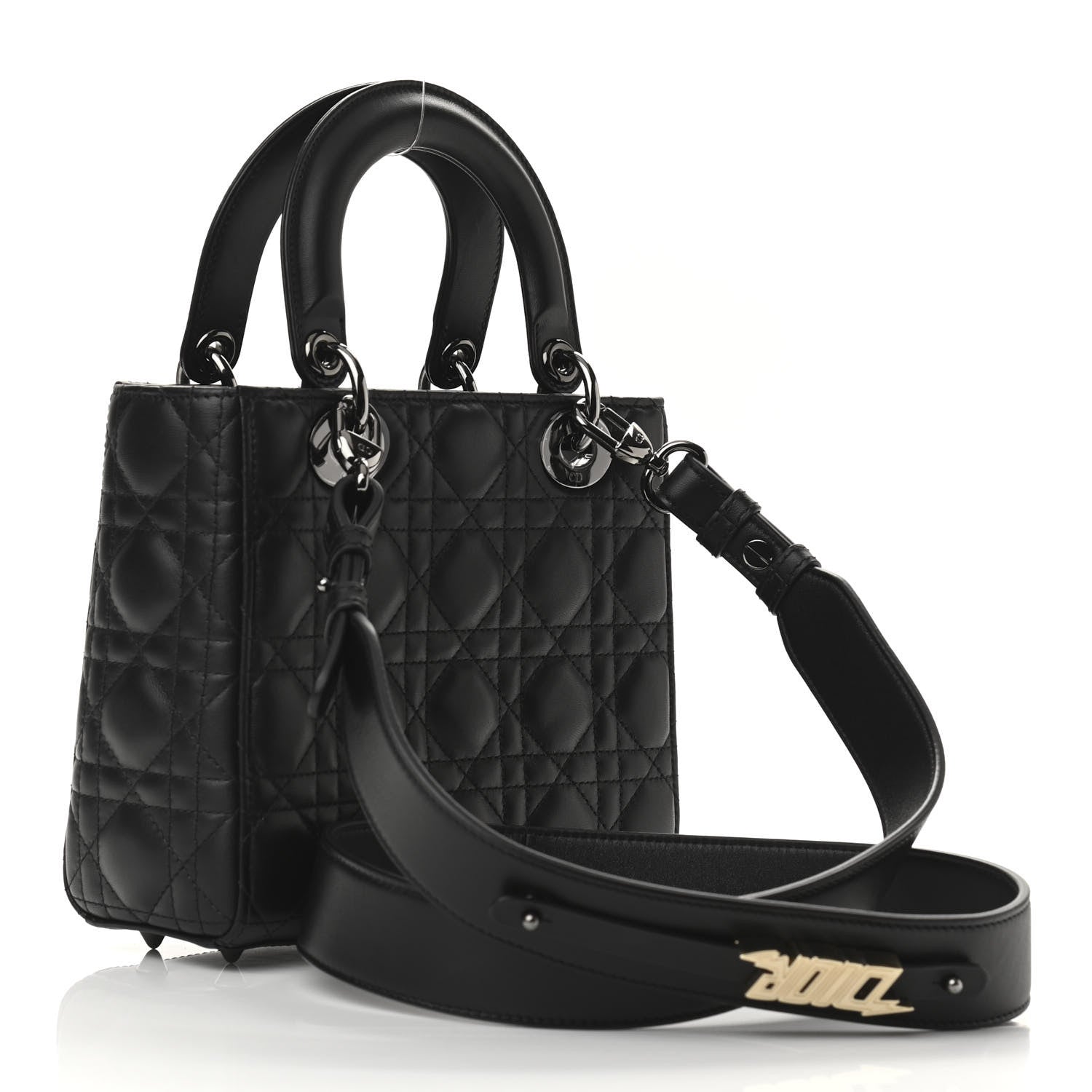Christian Dior Lambskin Cannage Small My ABCDior Lady Dior Black 3 of 10
