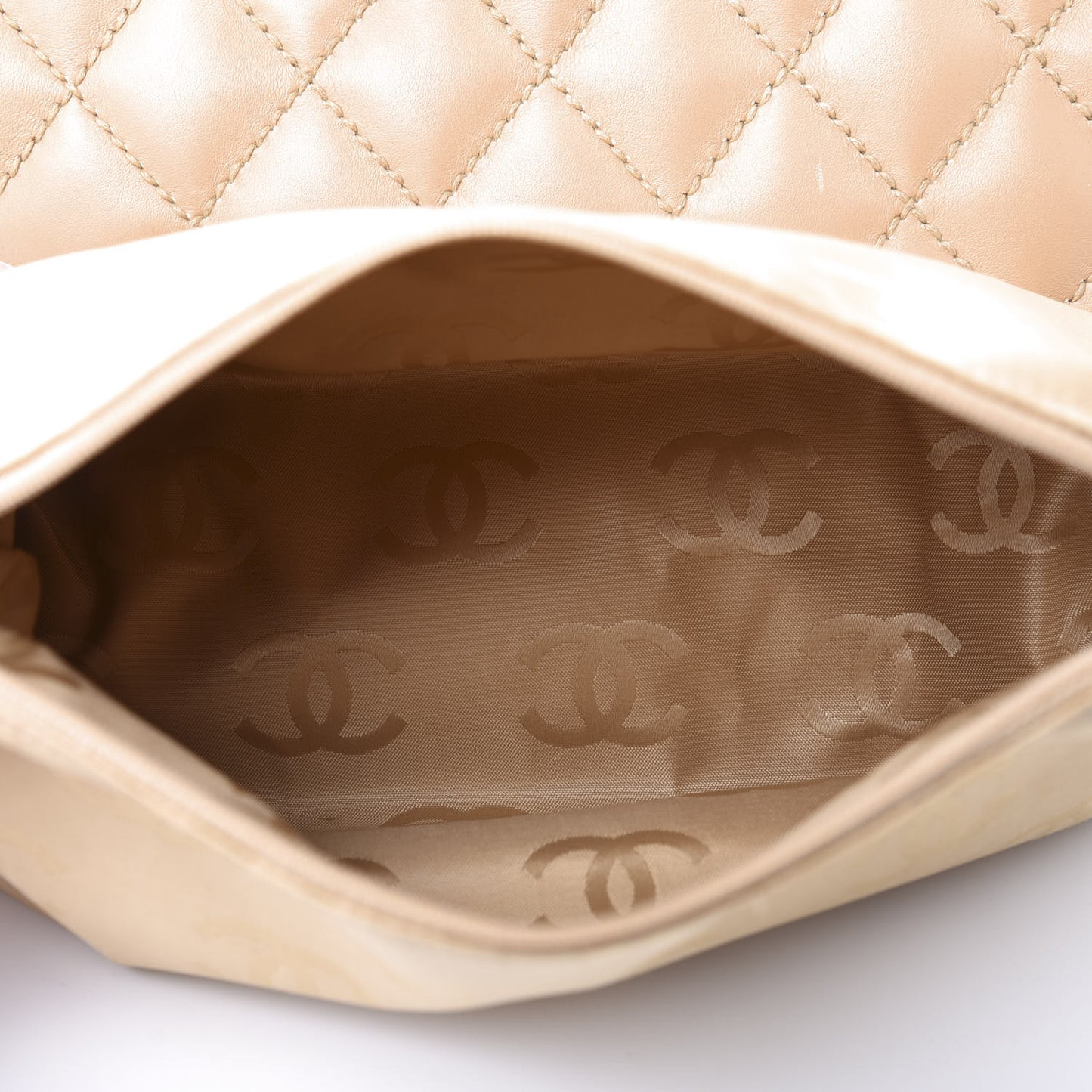 Calfskin Wild Stitch Medium Tote Beige