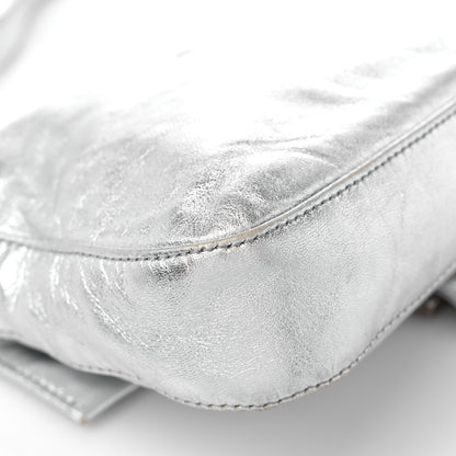 Fendi Metallic Calfskin Baguette Silver 9 of 14