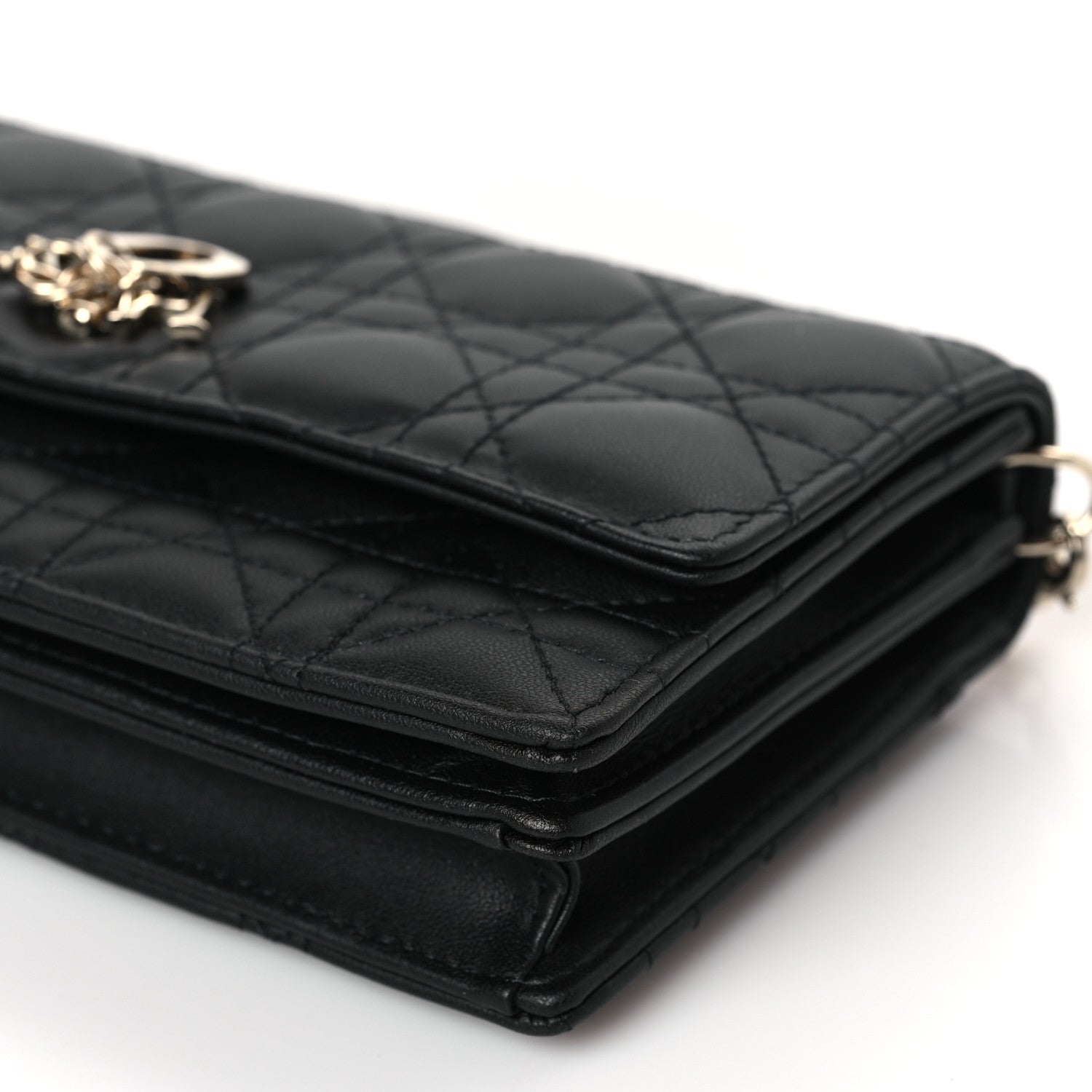 Christian Dior Lambskin Cannage Mini My Dior Bag Black 9 of 10