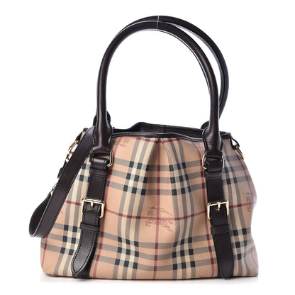 Burberry Haymarket Check Small Northfield Tote Chocolate 1 of 10