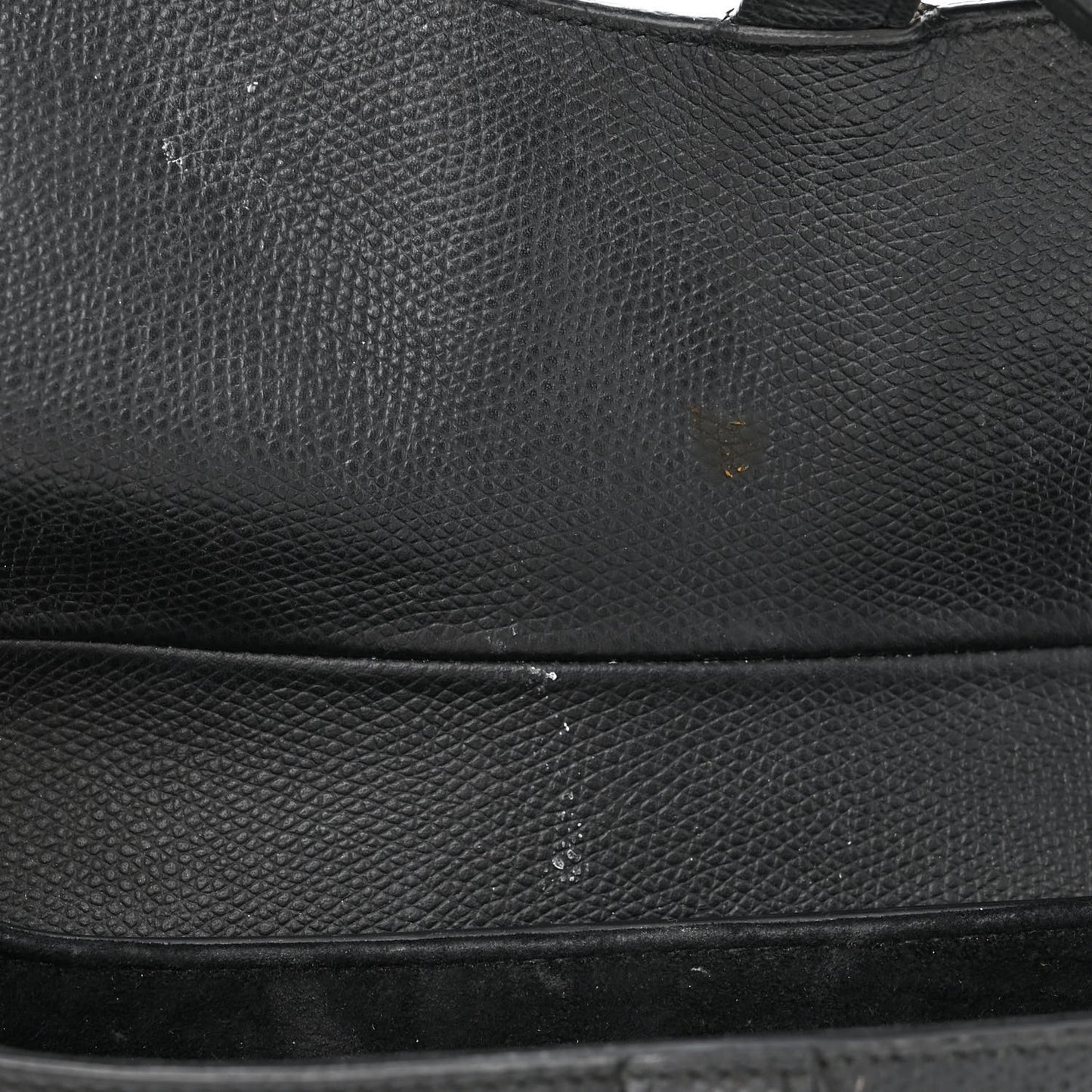 Grained Calfskin Saddle Bag Black