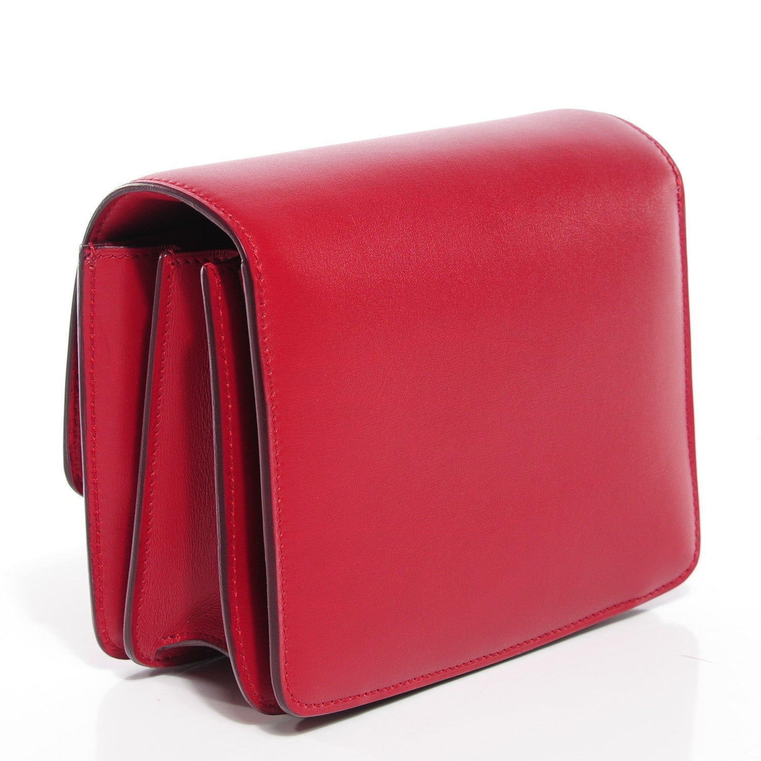 Celine Smooth Calfskin Small Classic Box Flap Bag Red 5 of 11