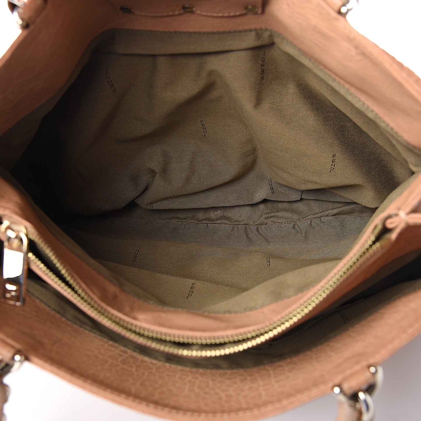 Crinkled Lambskin Mia Tote Camel